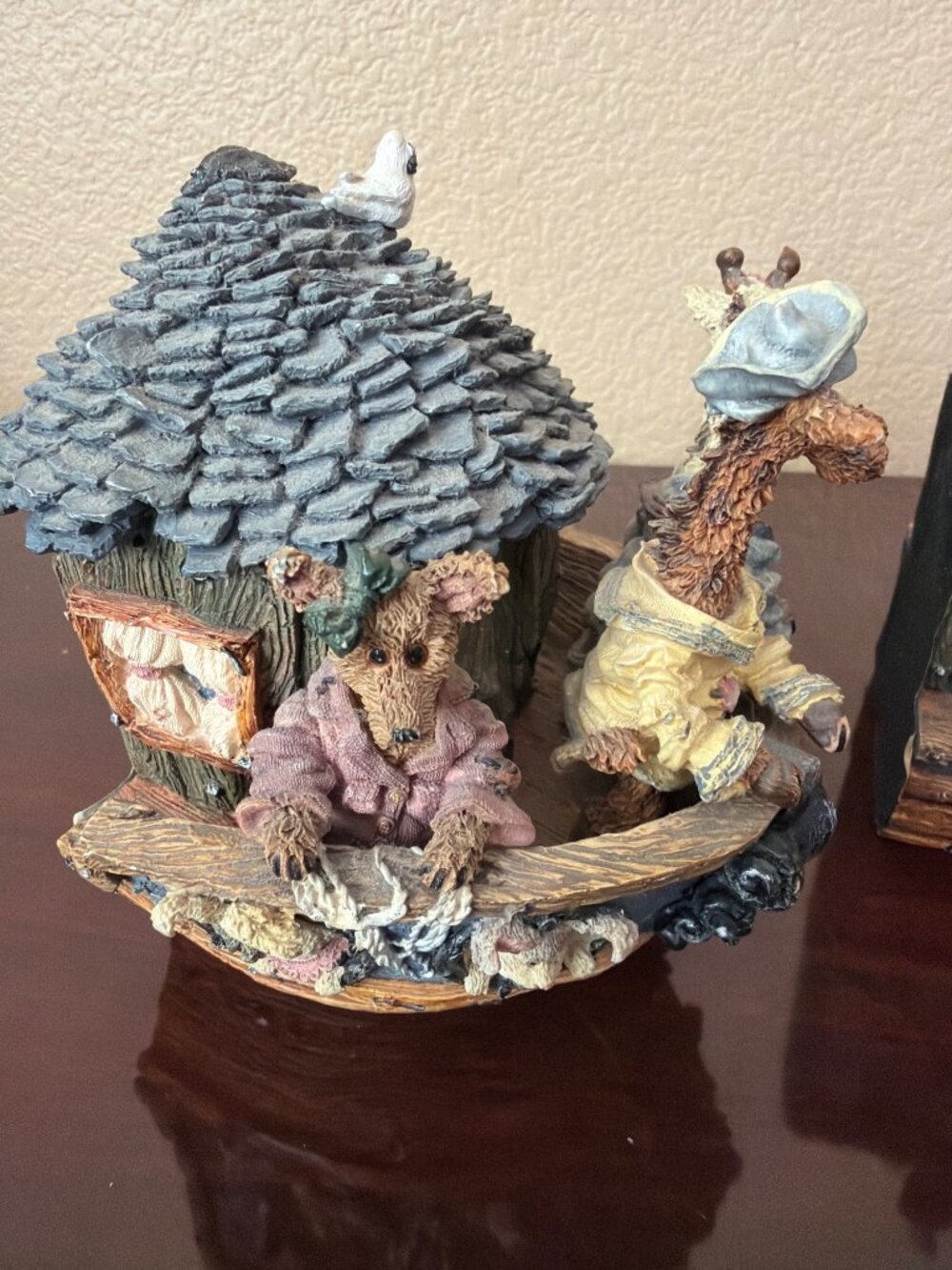 1999 Boyds Bears Noah's Ark Resin Bookends #4001 Set of 2 - Pre-owned No Box - Picture 14 of 16